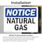 Signmission Natural Gas OSHA Notice Sign, Vinyl Decal, 7in W x 5in L, 2PK OS-2PACK-NS-D-57-L-14313 - alternate 3
